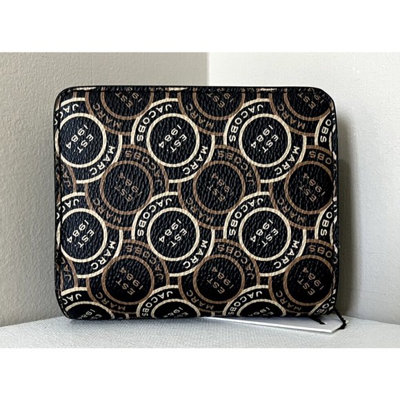 New Marc Jacobs Logo Compact Wallet Black Multi - Picture 5 of 5